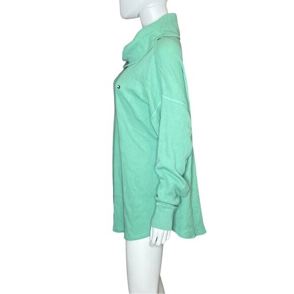 Tommy Hilfiger Shawl Neck Textured Sweatshirt Green Women’s Sz 1X - Picture 5 of 11